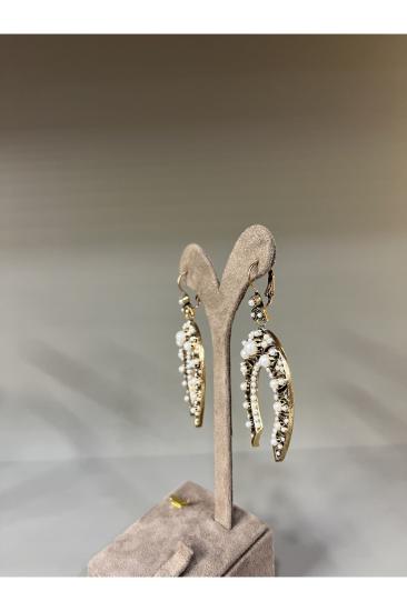 Vog Prinç Meteryal Nal Tasarım İnci Detay Sevgiliye,Anneye,Arkadaşa Hediye Küpe