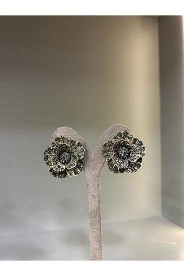 Vog Prinç Meteryal Elmas Montür Çiçek Tasarım Sevgiliye,Anneye,Arkadaşa Küpe