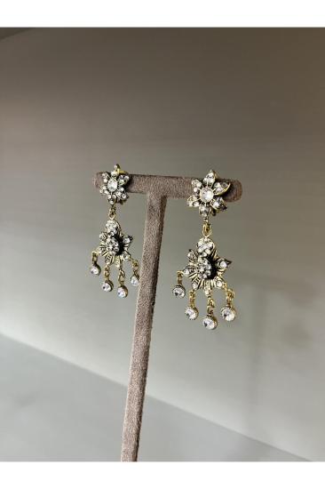 Vog Prinç Meteryal Elmas Montür Yasemin Çiçeği Sallantı Tasarım Sevgiliye,Anneye,Arkadaşa Küpe