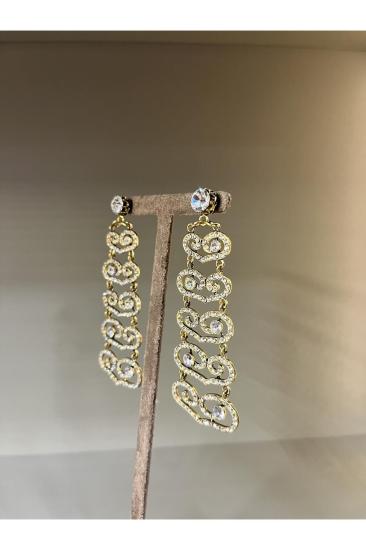 Vog Prinç Meteryal Elmas Montür Sallantı Tasarım Sevgiliye,Anneye,Arkadaşa Hediye Küpe