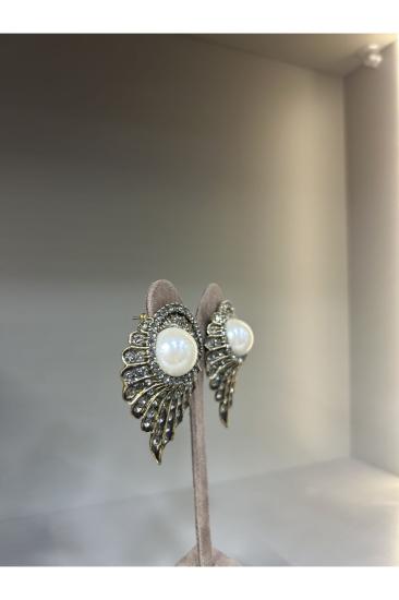 Vog Prinç Meteryal Deniz Kabuğu Tasarım İnci Detay Sevgiliye,Anneye,Arkadaşa Hediye Küpe