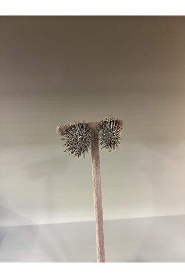 Vog Prinç Meteryal  Elmas Montür Deniz Kestanesi Fİgür Sevgiliye,Anneye,Arkadaşa Hediye Küpe