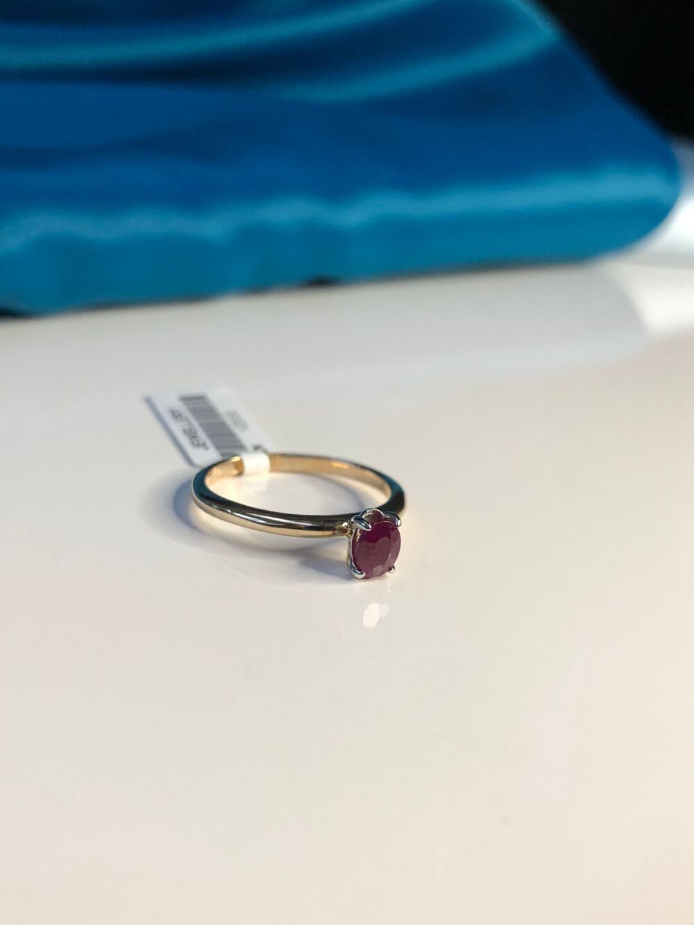 VOG 0.53 CT OVAL KESİM YAKUT (RUBY)14 AYAR ALTIN MADENLİ  EL İŞİ BAYAN YÜZÜK