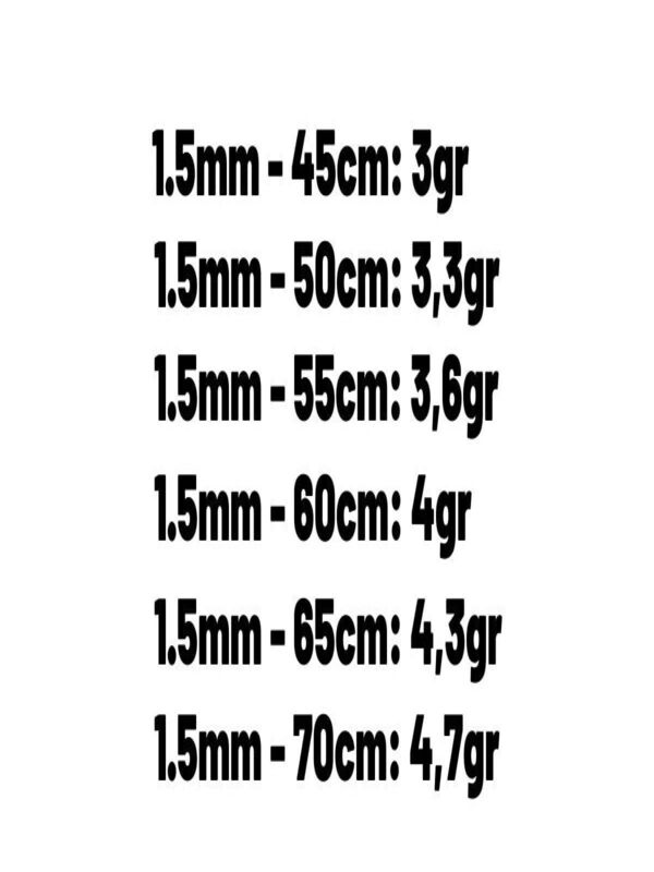 Vog 1.5mm Force Zincir 925 Ayar Unisex Gümüş Kolye