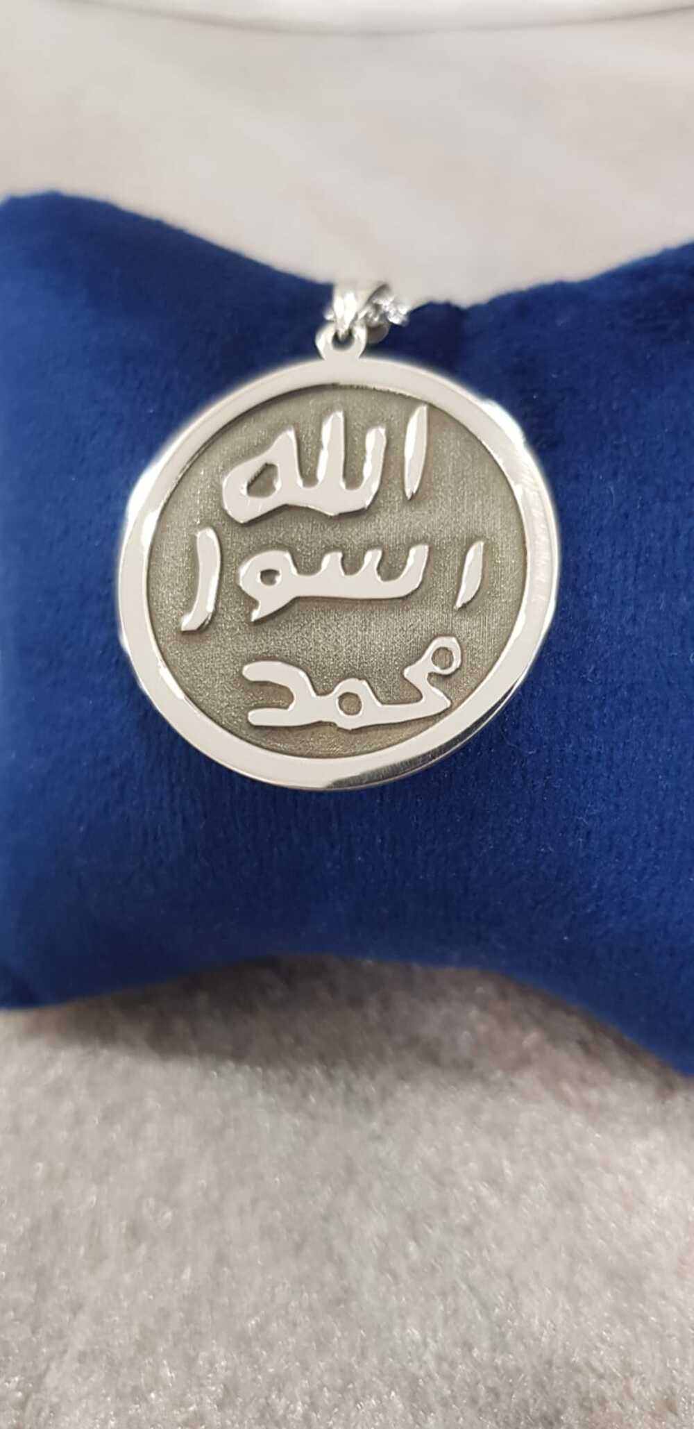 Erkek Kadın Gümüş Kolye - Hz.muhammedin V Hz.süleymanın Mührü Çift Yön • Sevgiliye • Eşe