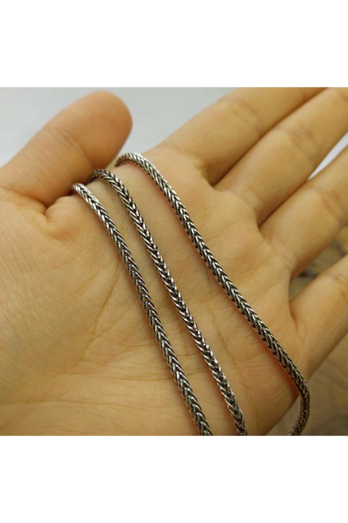 Vog 2.5 Mm Tilkikuyruğu 925 Ayar Gümüş Erkek Kolye Zincir Kalın Model 