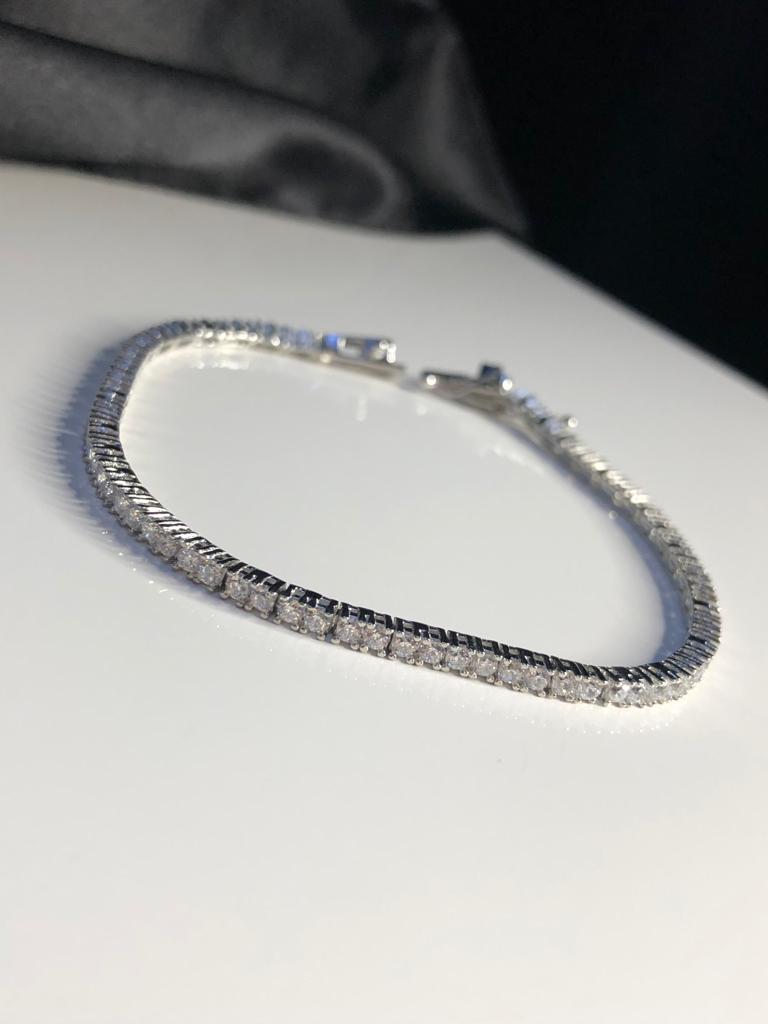 VOG 2.5MM SU YOLU ZİRCONİA TAŞLI 925 AYAR GÜMÜŞ BİLEKLİK