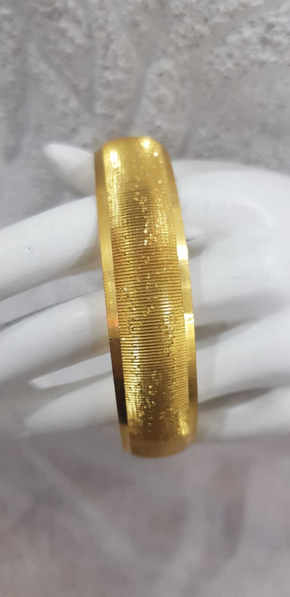Kadın Altın Kaplama Bilezik - 24 Ayar 15mm Sim Bilezik • Düğün • Nişan • Söz Takı Bileziği