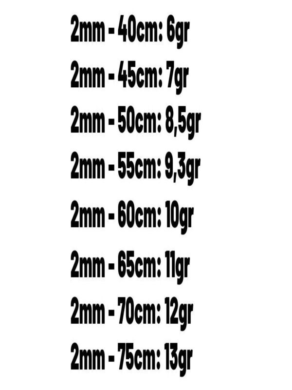 Erkek Bayan Burma Gümüş Kolye - 2mm Burma Model Halat Zincir Unisex Kolye