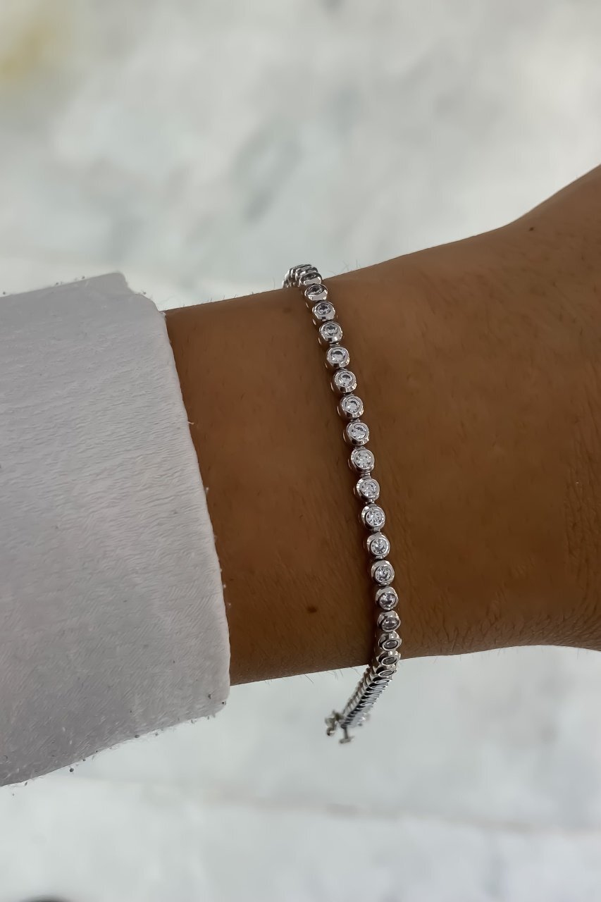 VOG 3.5MM ASPİRİN MODEL SUYOLU BİLEKLİK 925 AYAR GÜMÜŞ BEYAZ RENK SARI,ROZE RENK SEÇENEĞİ