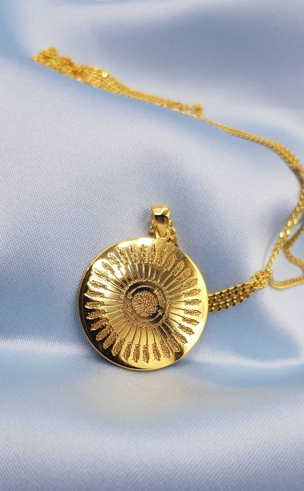 Vog 35 Besmele Sarı Renk 925 Ayar Gümüş  Kolye Zincir