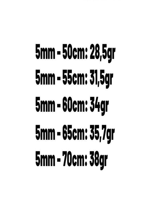 Vog 5mm Force Zincir 925 Ayar Unisex Gümüş Kolye