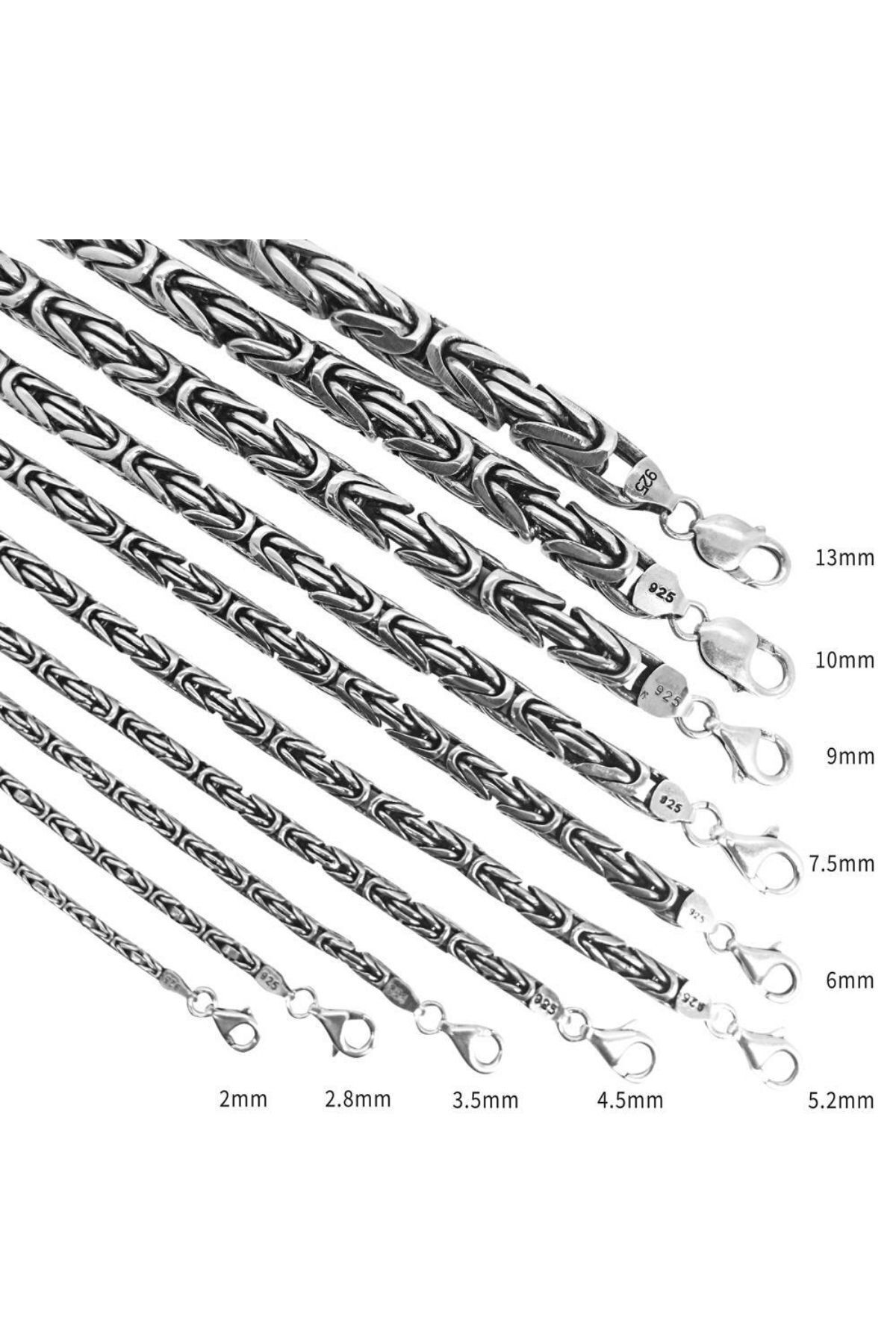 6mm 925 Ayar Gümüş Yuvarlak Kral Model Erkek Bileklik Künye