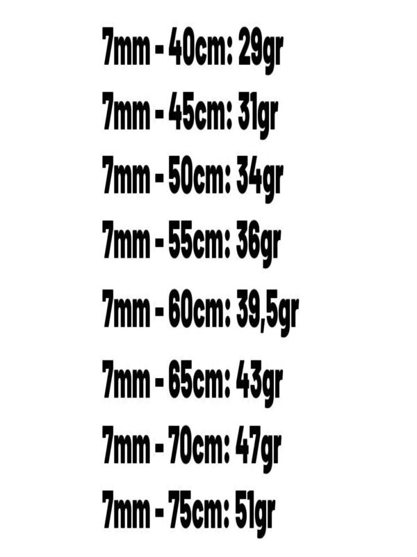 Vog 7mm Burma Model Halat Zincir 925 Ayar Unisex Gümüş Kolye