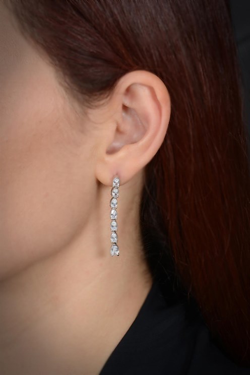 Açela Zirconia Taşlı 925 Ayar Gümüş Su Yolu Set - Düğün - Nişan - Söz - Sevgiliye - Eşe Takım