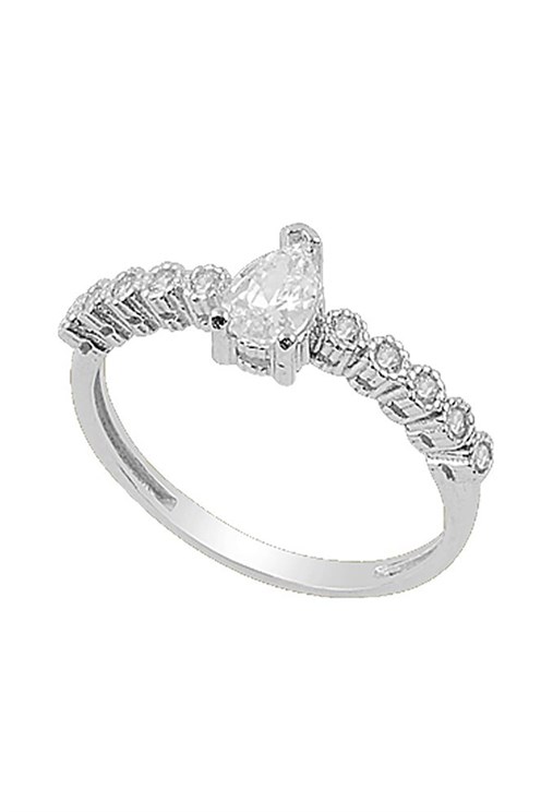 Açela Zirconia Taşlı 925 Ayar Gümüş Su Yolu Set - Düğün - Nişan - Söz - Sevgiliye - Eşe Takım