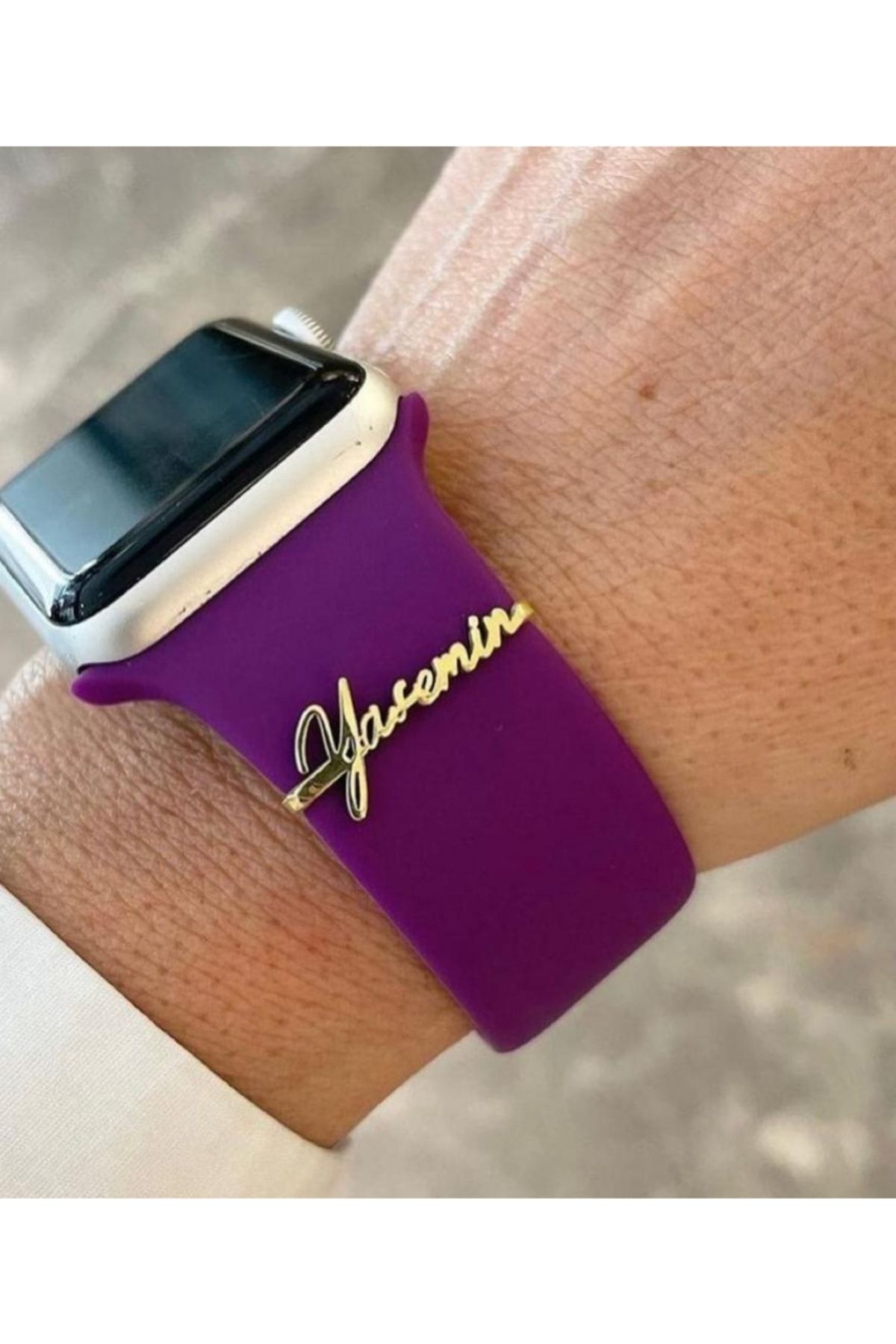 Vog 925 Ayar Gümüş Apple Watch Uyumlu Kişiye Özel Charm İsim Model Kordon Aksesuarı