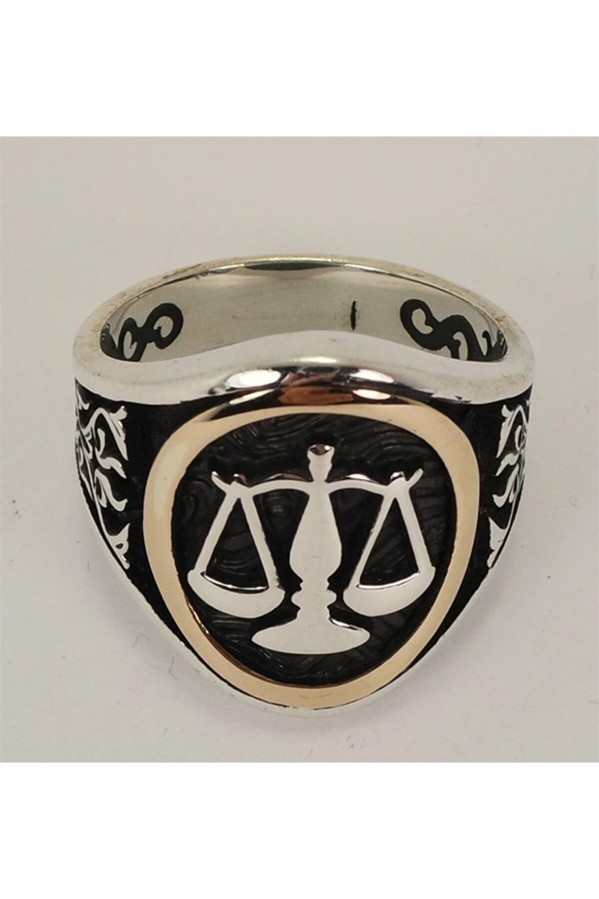 Vog Avukat Ve Hakimlere Özel Adalet Terazisi 925 Ayar Gümüş Erkek Yüzük