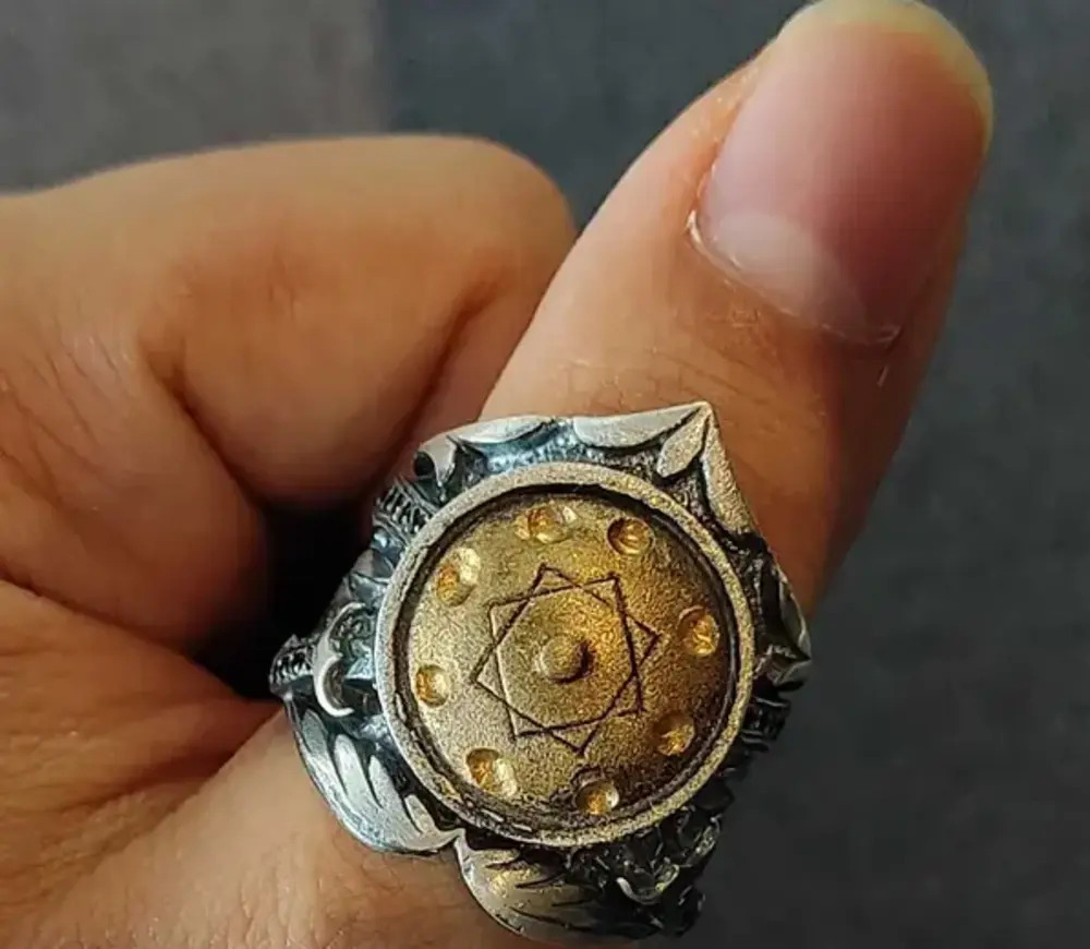 Vog Başparmak Yüzüğü Ertuğrul 925 Ayar Gümüş  Yüzük Sarı,Roze Renk Seçeneği