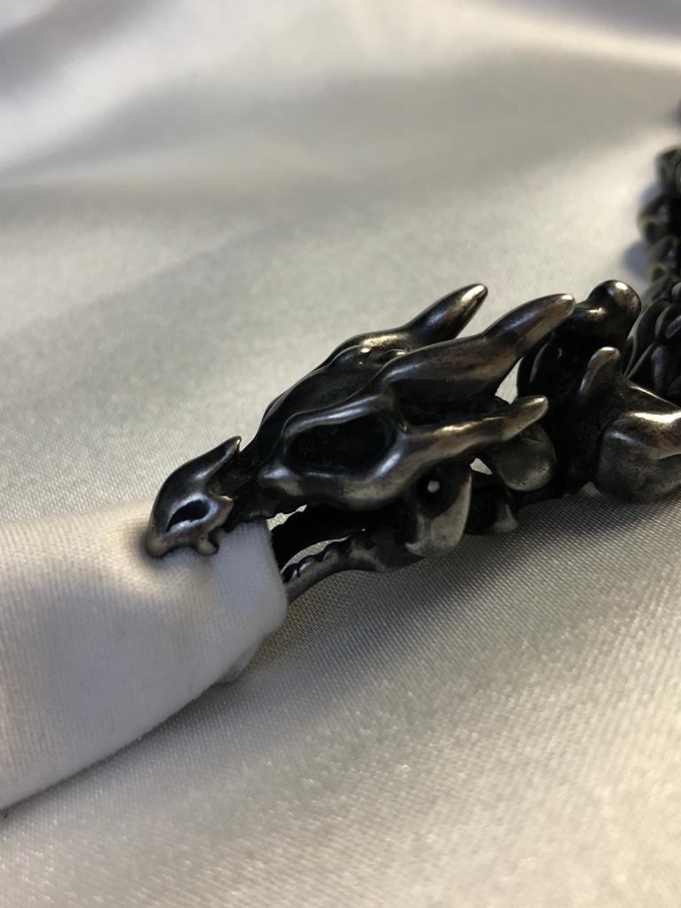 VOG OUROBOROS GOTİK ESKİTMELİ DRAGON BRACELET EJDERHA BİLEKLİK İSVEÇ ÇELİK