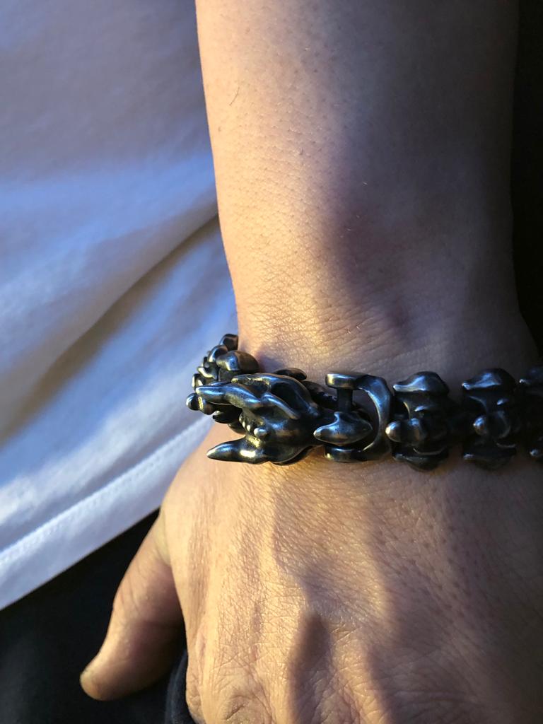 VOG OUROBOROS GOTİK ESKİTMELİ DRAGON BRACELET EJDERHA BİLEKLİK İSVEÇ ÇELİK