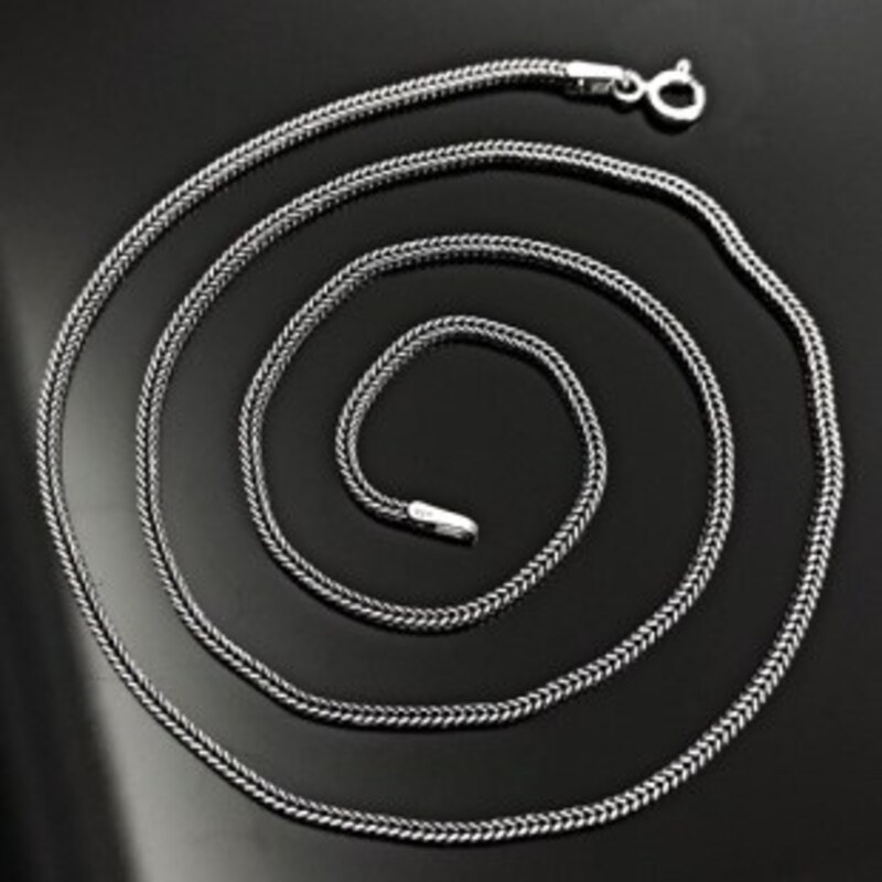 Erkek Gümüş Kolye - 1.8 mm Tilki Kuyruğu İtalyan İnce  Model Zincir