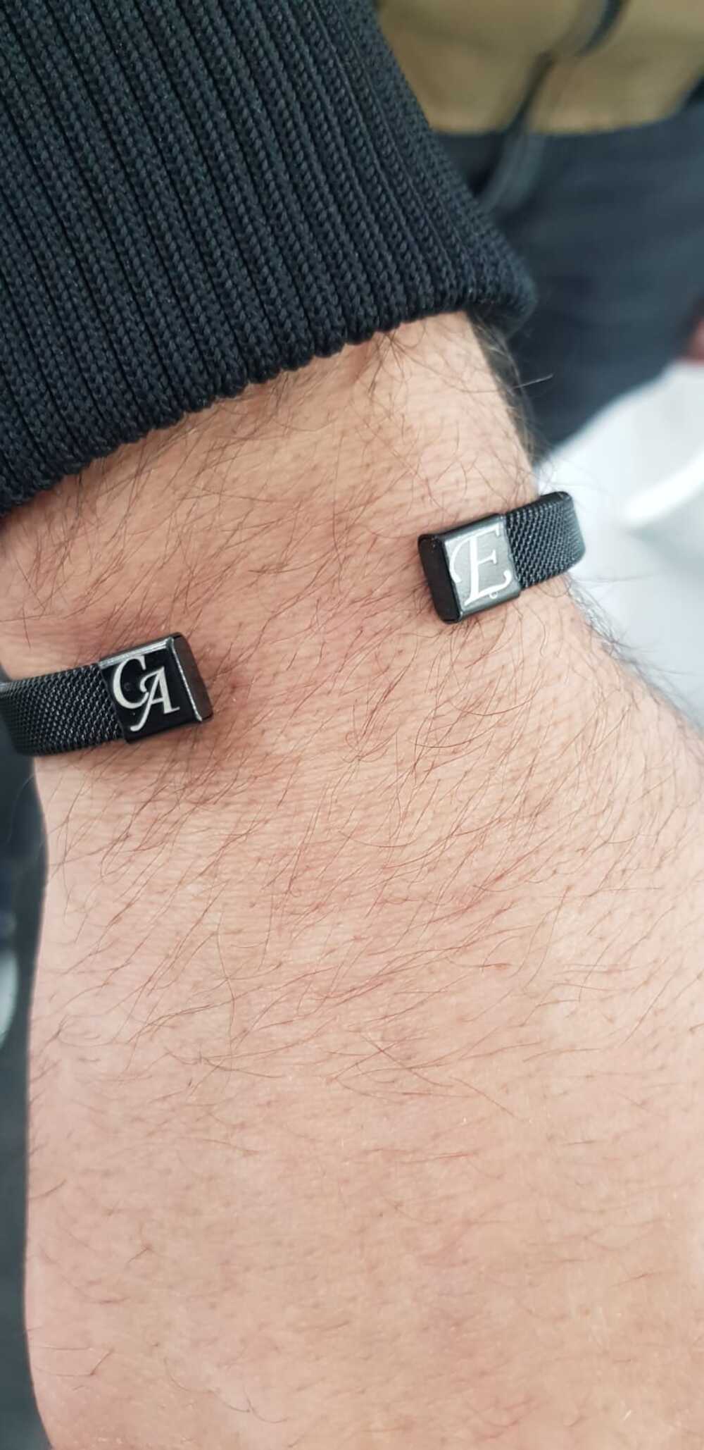 Vog Çelik Kişiye Özel Harf,Şekil Ve Logo İşlemesi Yapılan Çelik Örgü Model  Şık Tasarım Bileklik
