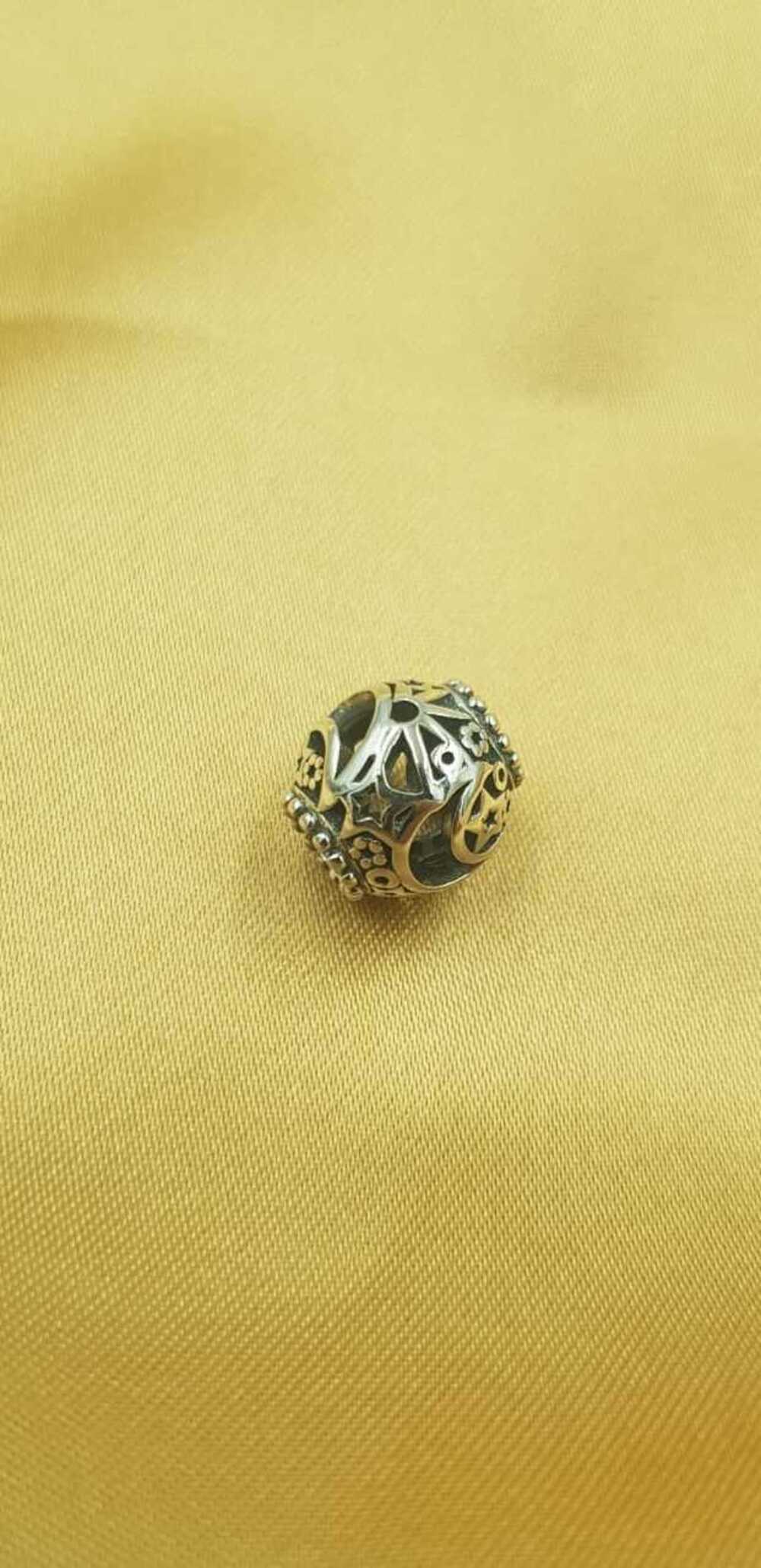 Vog Pandora’s Charm’s  Kafes İçi Güneş, Yıldız ve Ay Charm  925 Ayar Gümüş Charms