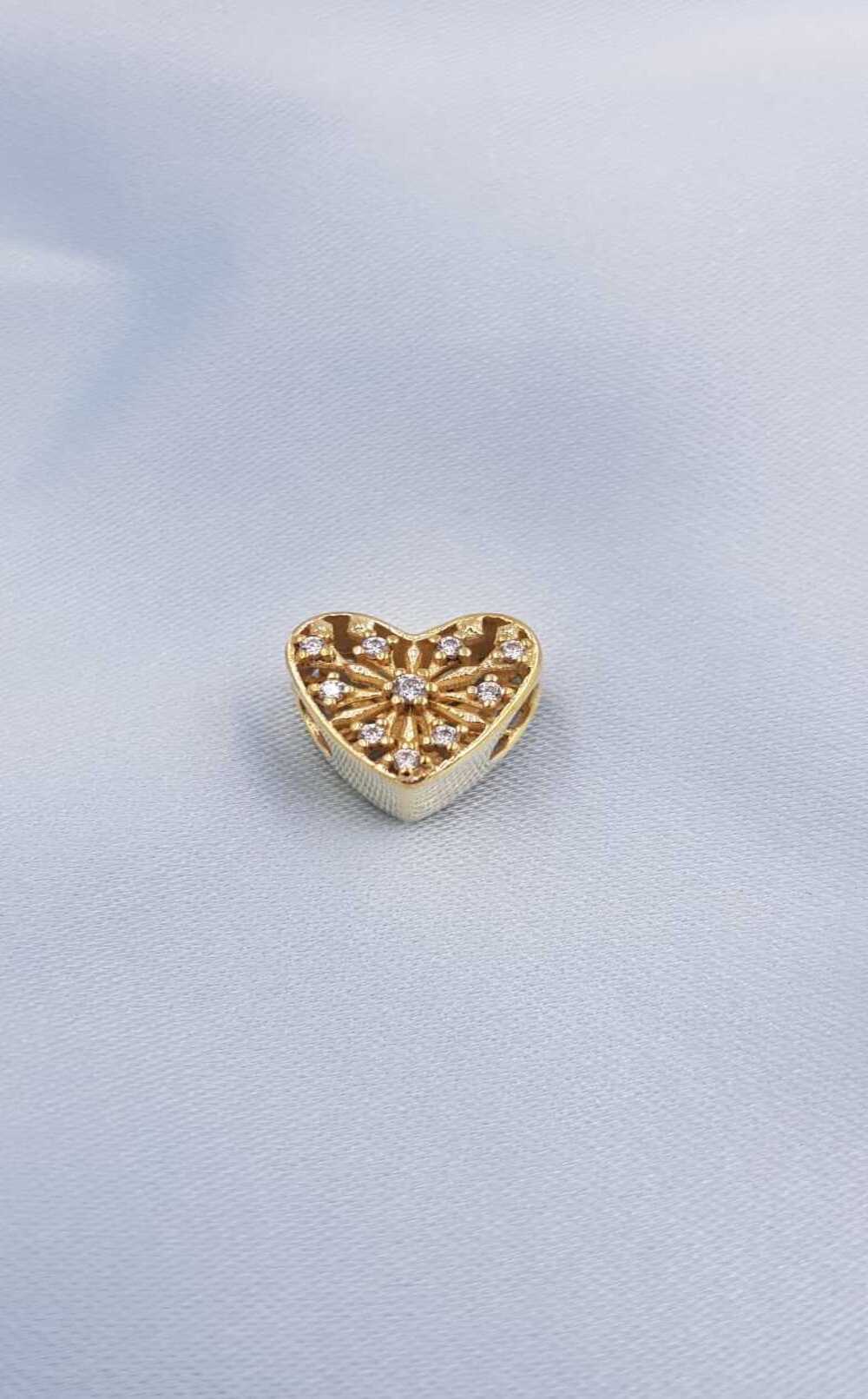 Vog Pandora’s Charm’s Kalp Tasarım Taş Detay 925 Ayar Gümüş Charms