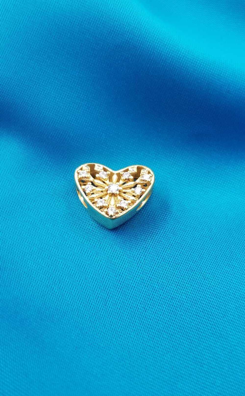 Vog Pandora’s Charm’s Kalp Tasarım Taş Detay 925 Ayar Gümüş Charms