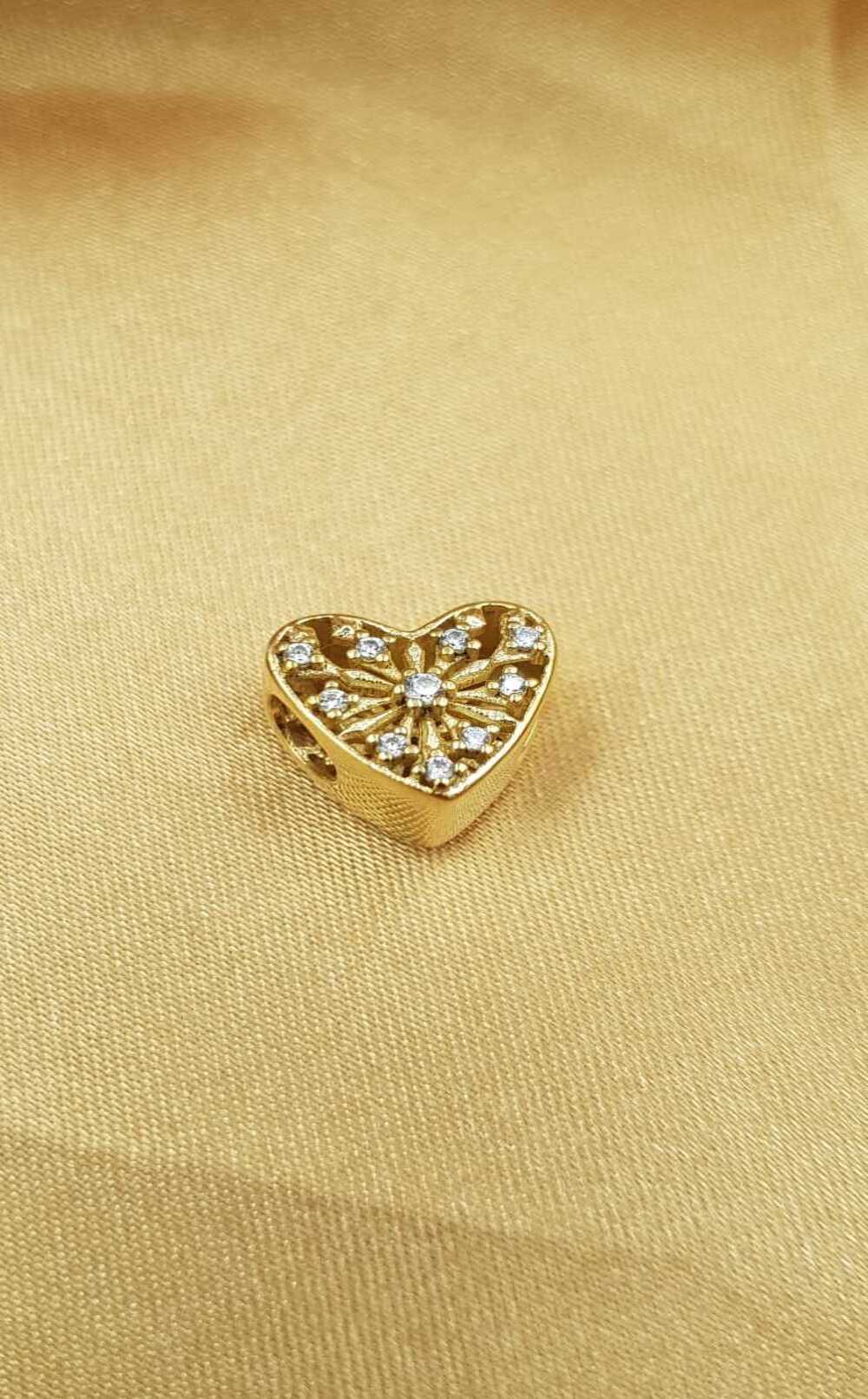 Vog Pandora’s Charm’s Kalp Tasarım Taş Detay 925 Ayar Gümüş Charms