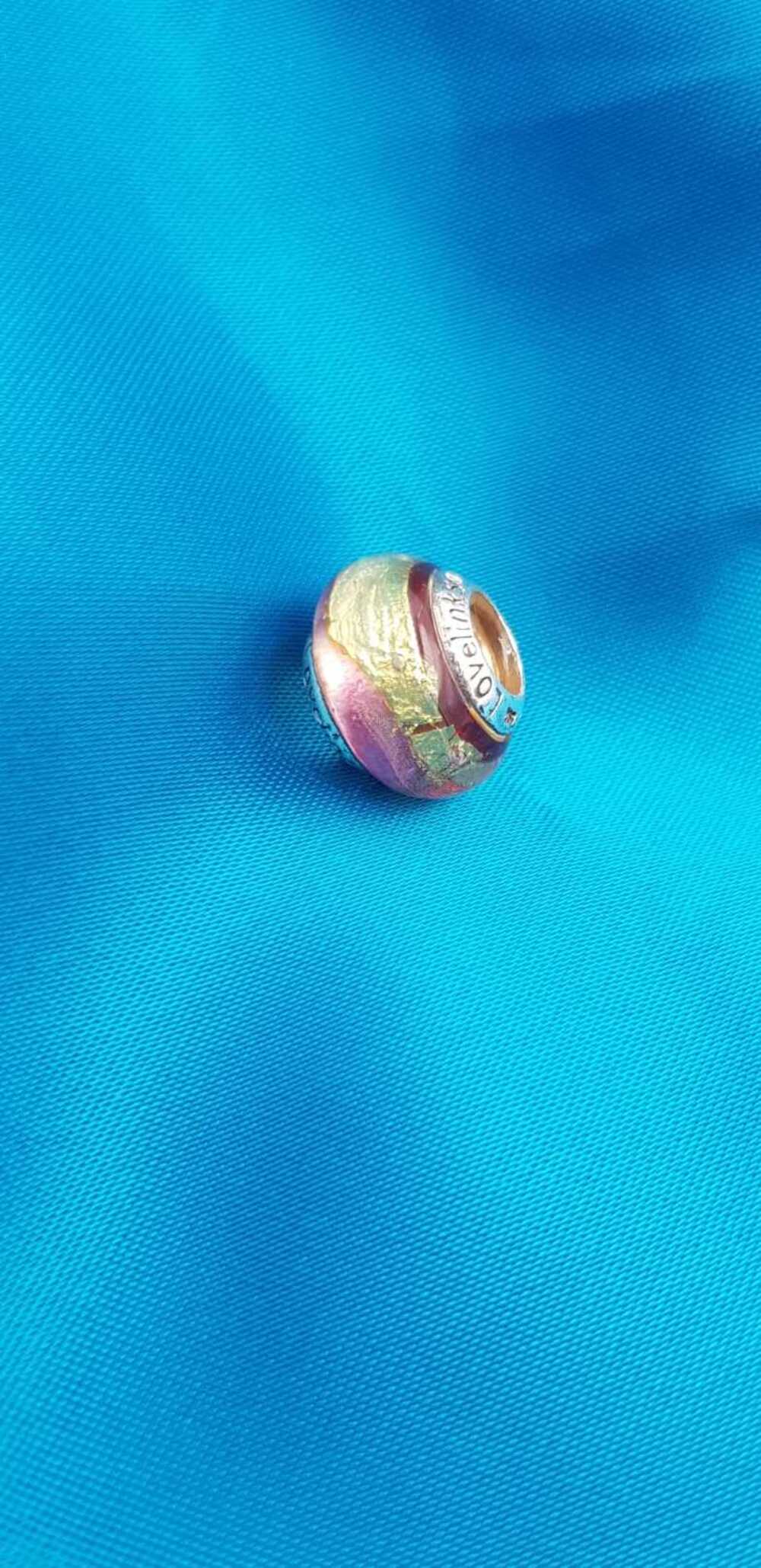 Vog Pandora’s Charm’s Kırmızı-Sarı Renkli Murona Cam 925 Ayar Gümüş Charms