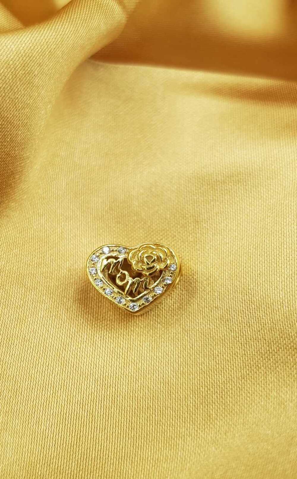 Vog Pandora’s Charm’s Mom-Anne Gül Ve Taş Detaylı 925 Ayar Gümüş Charms