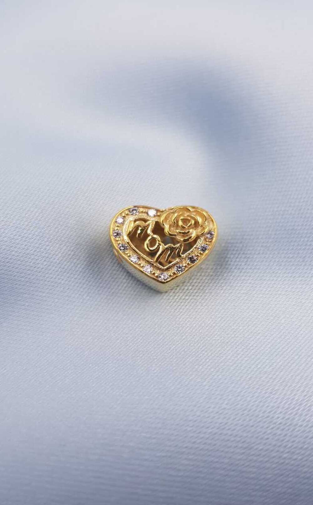Vog Pandora’s Charm’s Mom-Anne Gül Ve Taş Detaylı 925 Ayar Gümüş Charms