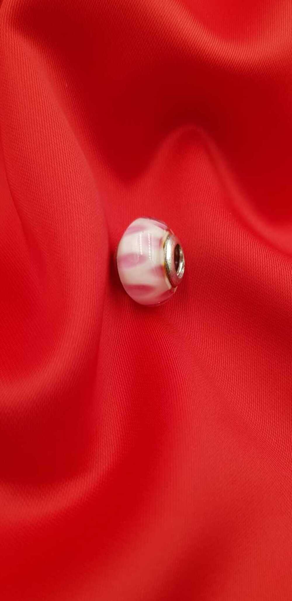Vog Pandora’s Charm’s Pembe-Beyaz  Renkli Murona Cam 925 Ayar Gümüş Charms