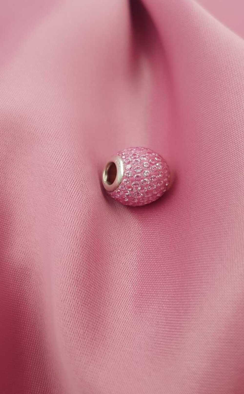 Vog Pandora’s Charm’s Pembe Swarovski Taşlı  925 Ayar Gümüş Charms