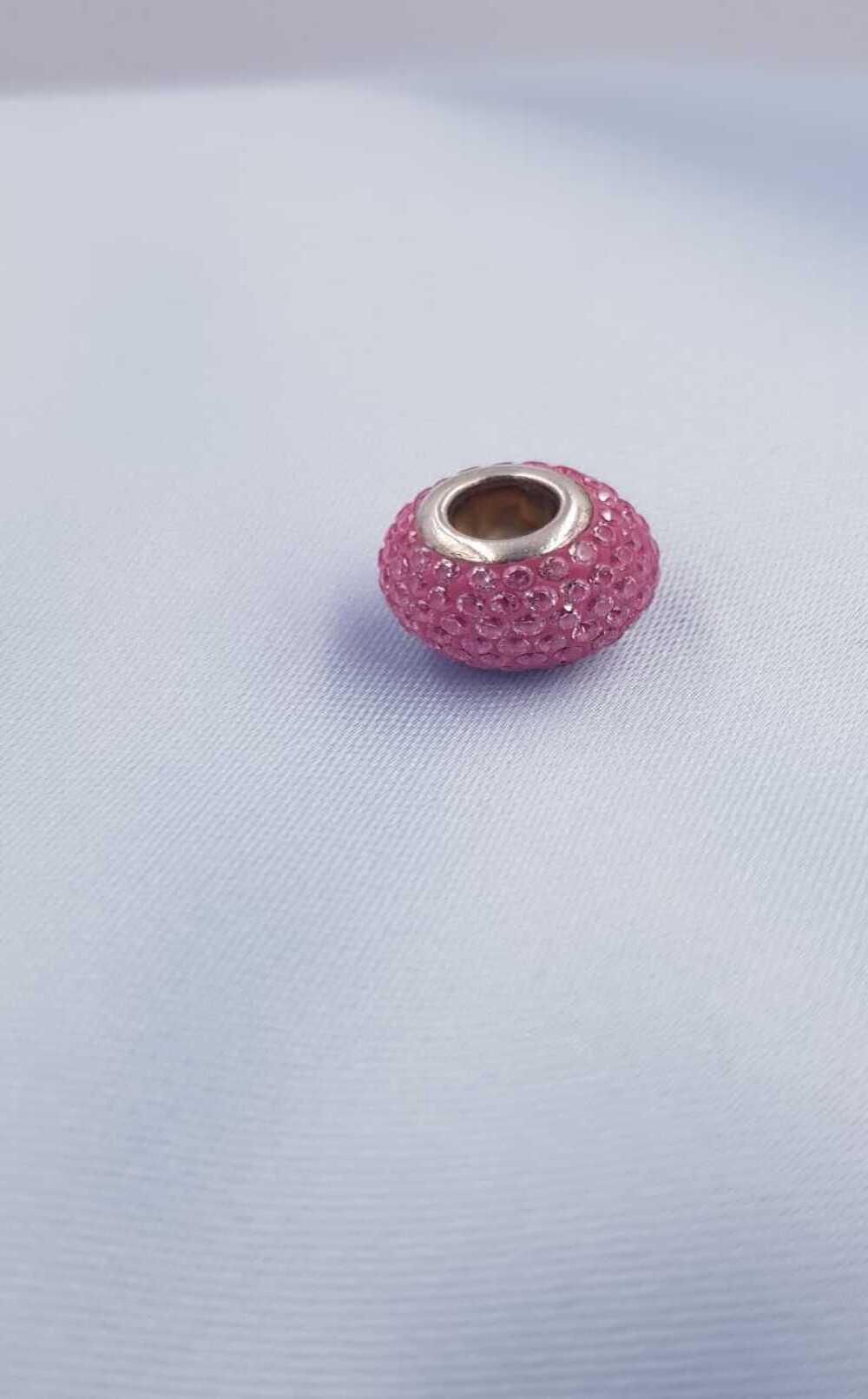 Vog Pandora’s Charm’s Pembe Swarovski Taşlı  925 Ayar Gümüş Charms