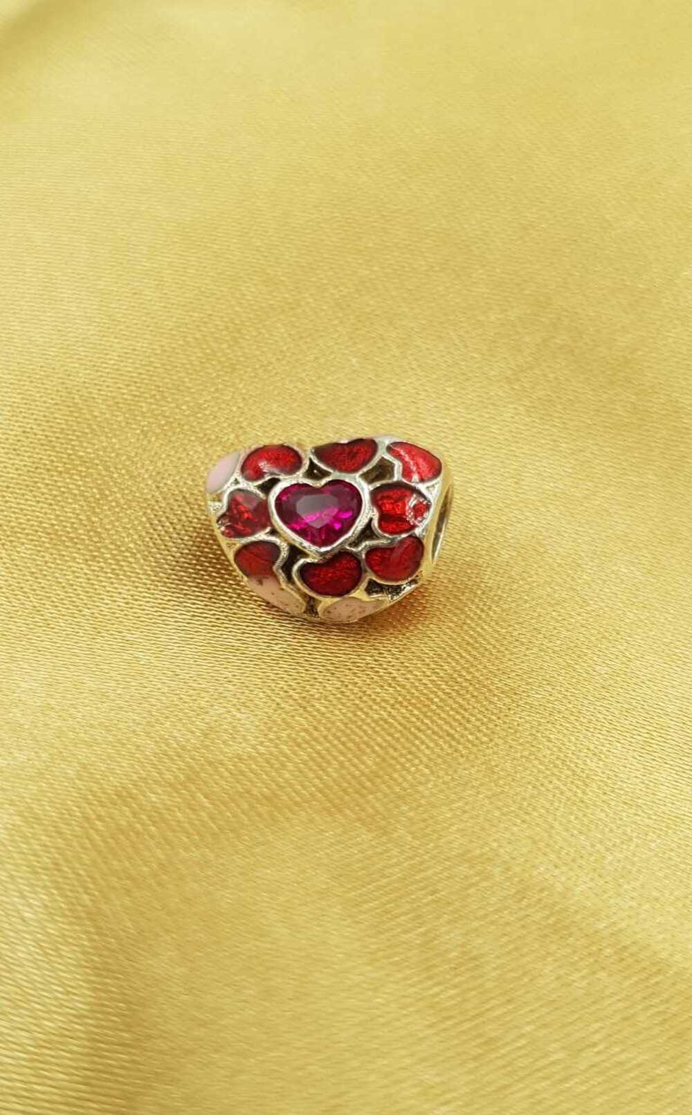 Vog Pandora’s Charm’s Renkli Kalpler Aşk Patlaması Taşlı  925 Ayar Gümüş Charms