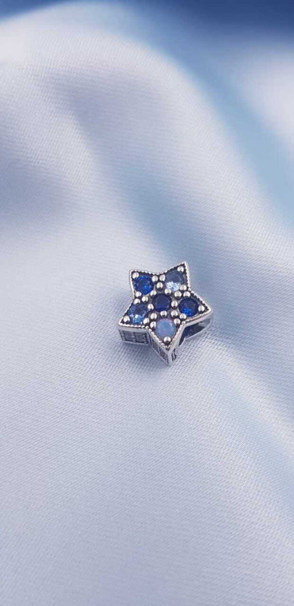 Vog Pandora’s Charm’s  Renkli Mix Taşlı Yıldız 925 Ayar Gümüş Charms