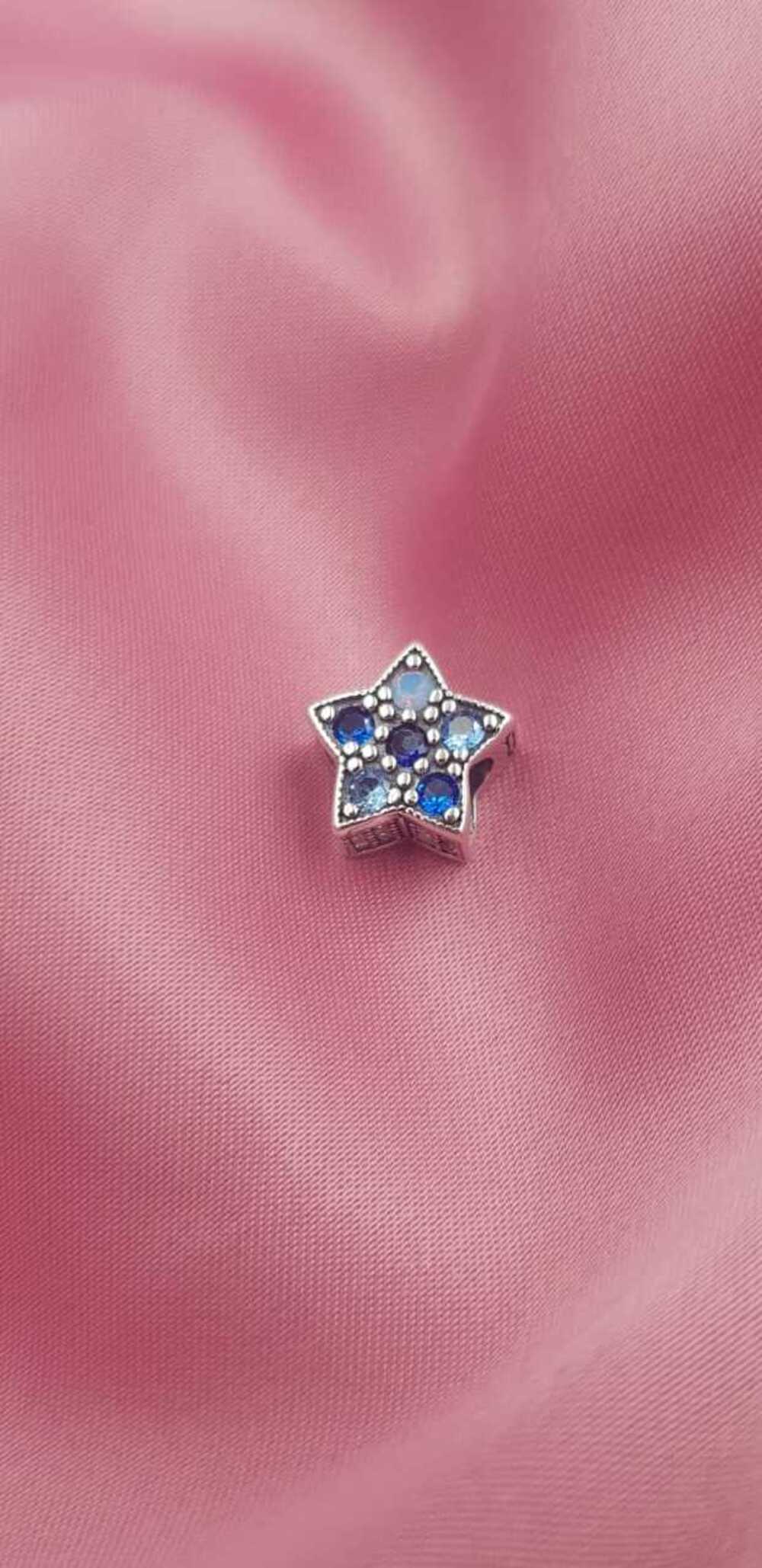 Vog Pandora’s Charm’s  Renkli Mix Taşlı Yıldız 925 Ayar Gümüş Charms
