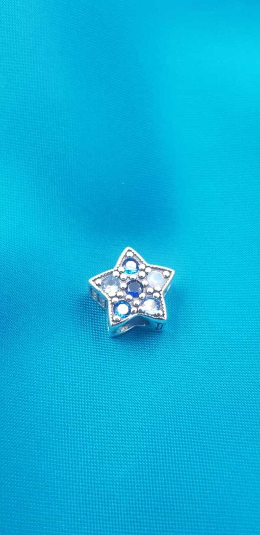 Vog Pandora’s Charm’s  Renkli Mix Taşlı Yıldız 925 Ayar Gümüş Charms