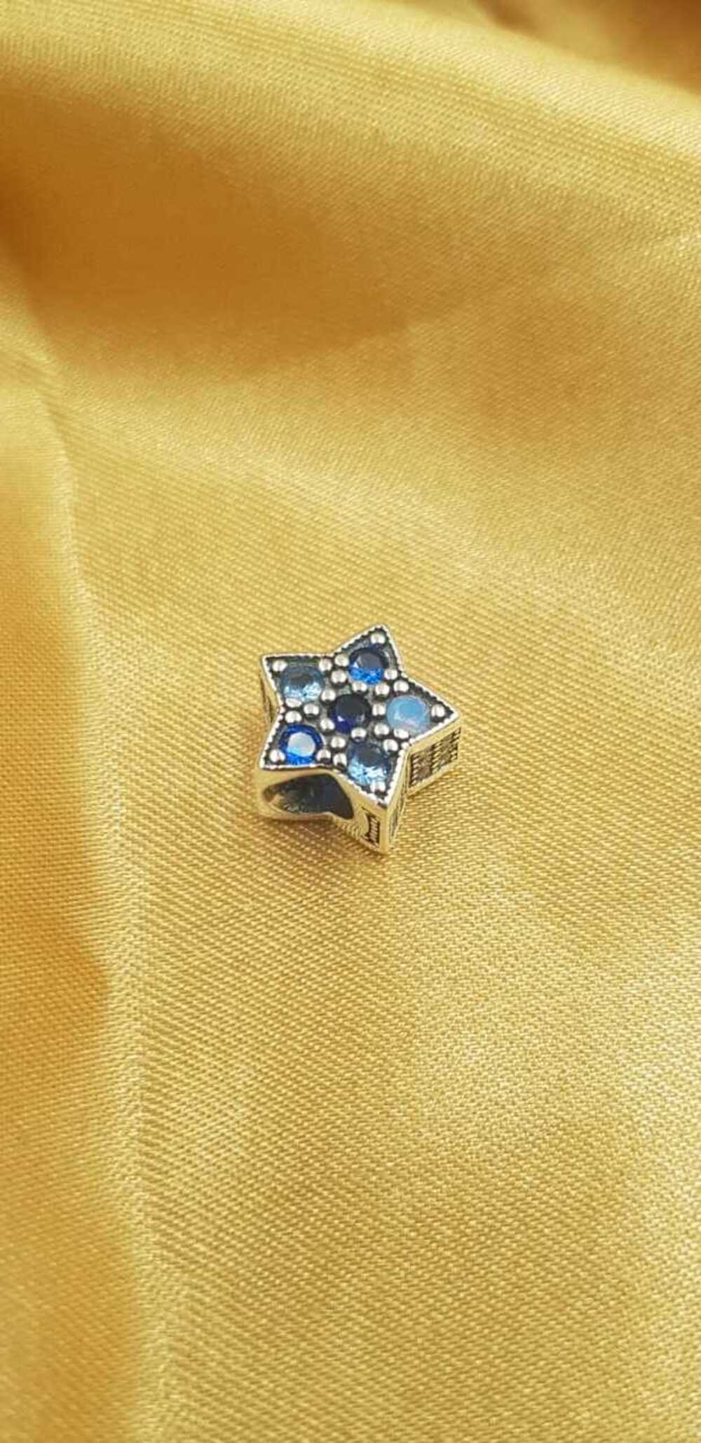 Vog Pandora’s Charm’s  Renkli Mix Taşlı Yıldız 925 Ayar Gümüş Charms