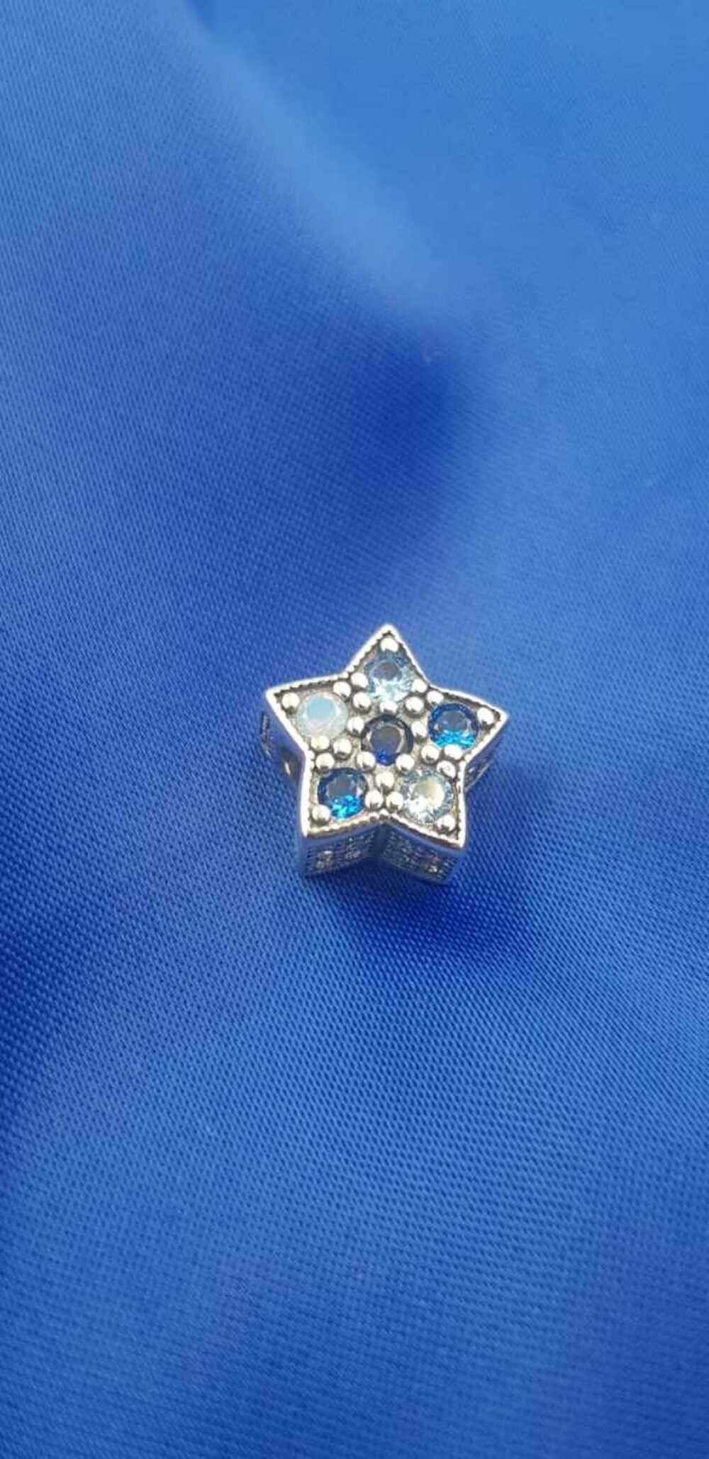 Vog Pandora’s Charm’s  Renkli Mix Taşlı Yıldız 925 Ayar Gümüş Charms