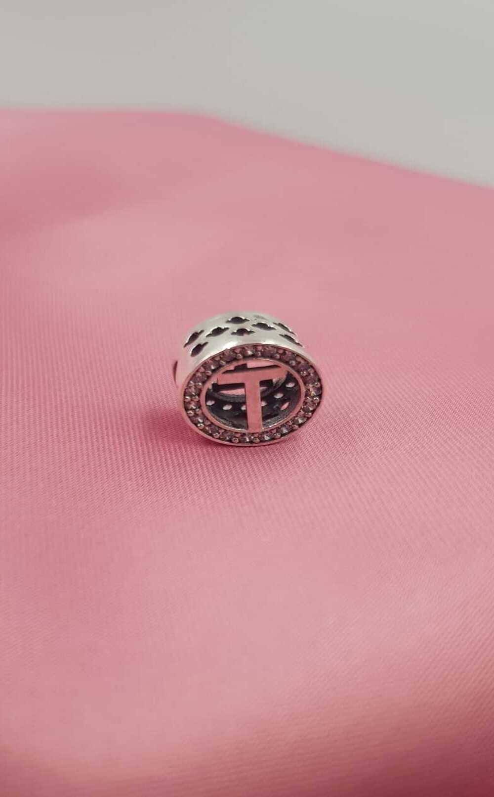Vog Pandora’s Charm’s Taşlı (T) Harfi 925 Ayar Gümüş Charms