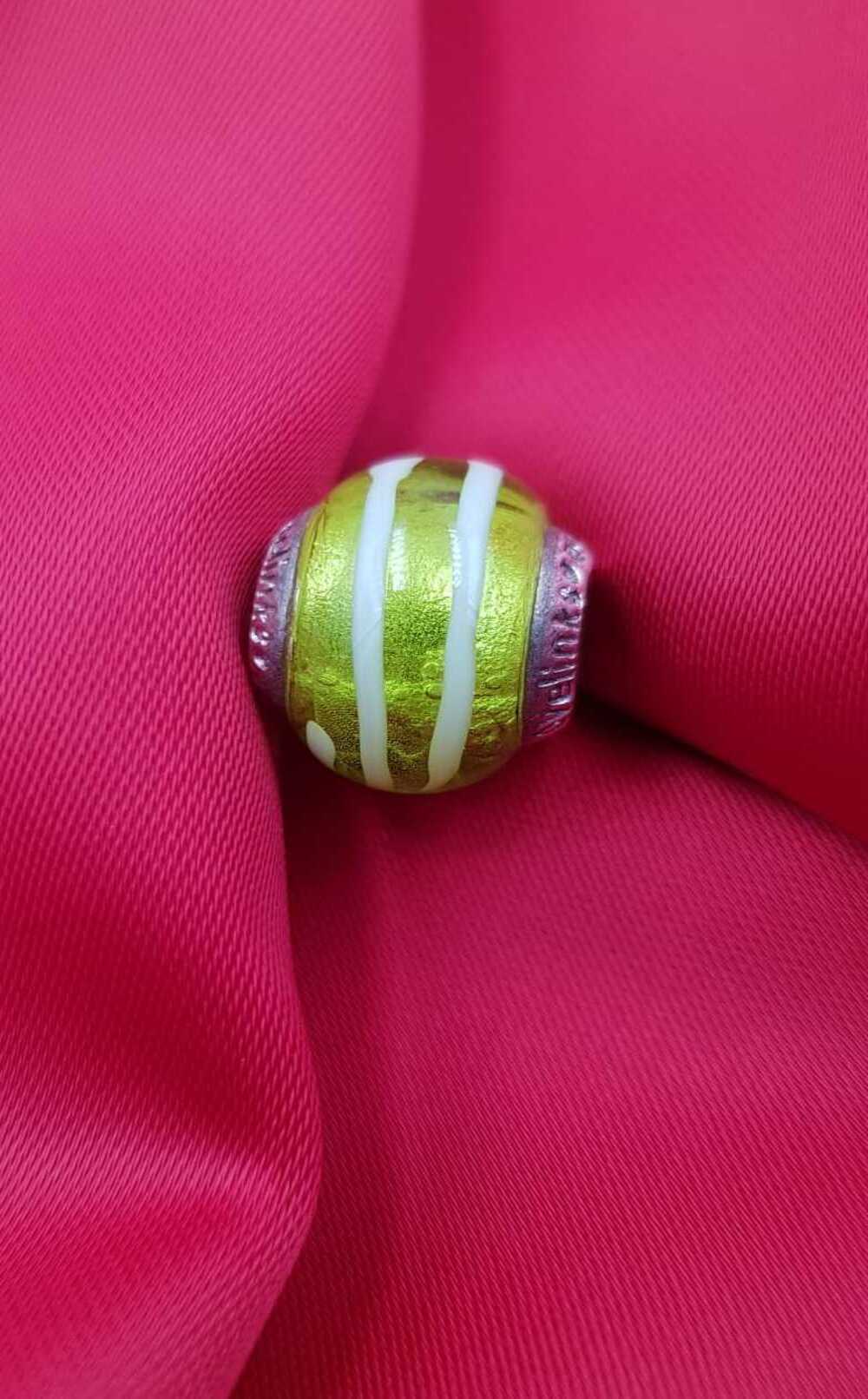 Vog Pandora’s Charm’s Yeşil Beyaz Murano Cam 925 Ayar Gümüş Charms