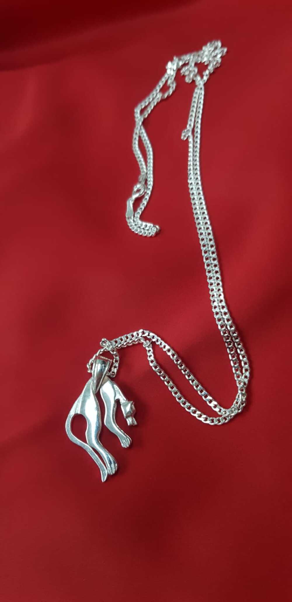 VOG GÜRMET ZİNCİRLİ PUMA JAGUAR 925 AYAR GÜMÜŞ BEYAZ RENK KOLYE SARI,ROZE RENK SEÇENEĞİ