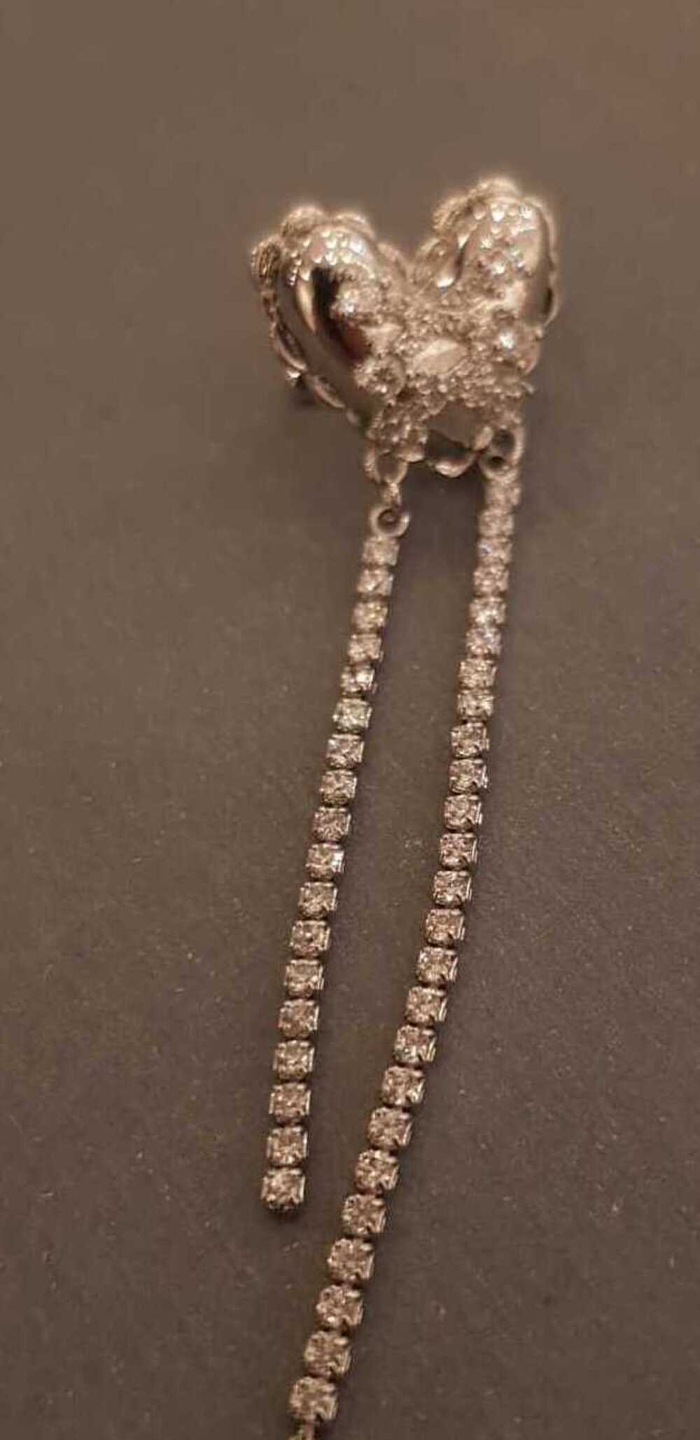 Vog Xuping Model Kalp Tasarım Ve Taşlı Micro Kaplama Earcuff Kıkırdak Küpe