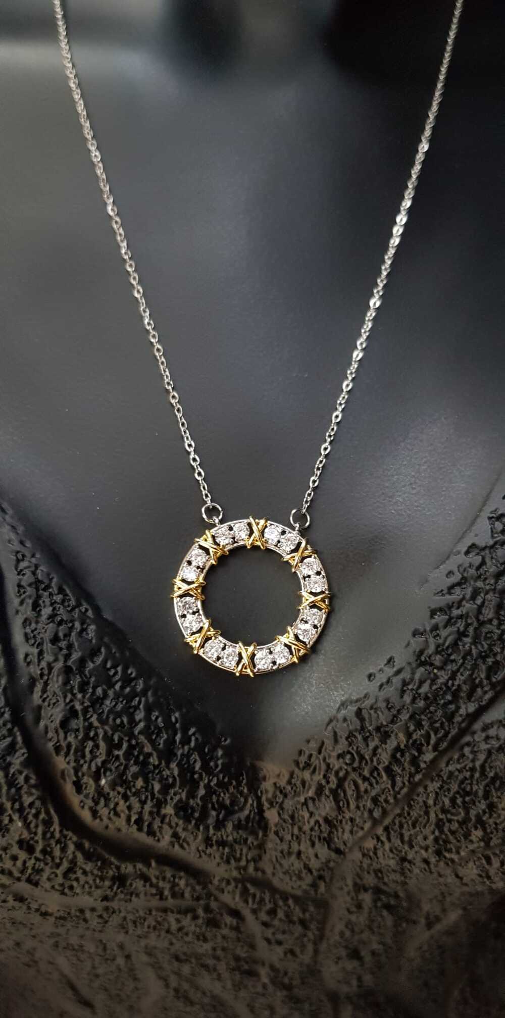 Vog Xuping Tiffany&Co Vip Kadın Micro Kaplama Swarovski Taşlı Çelik Kolye