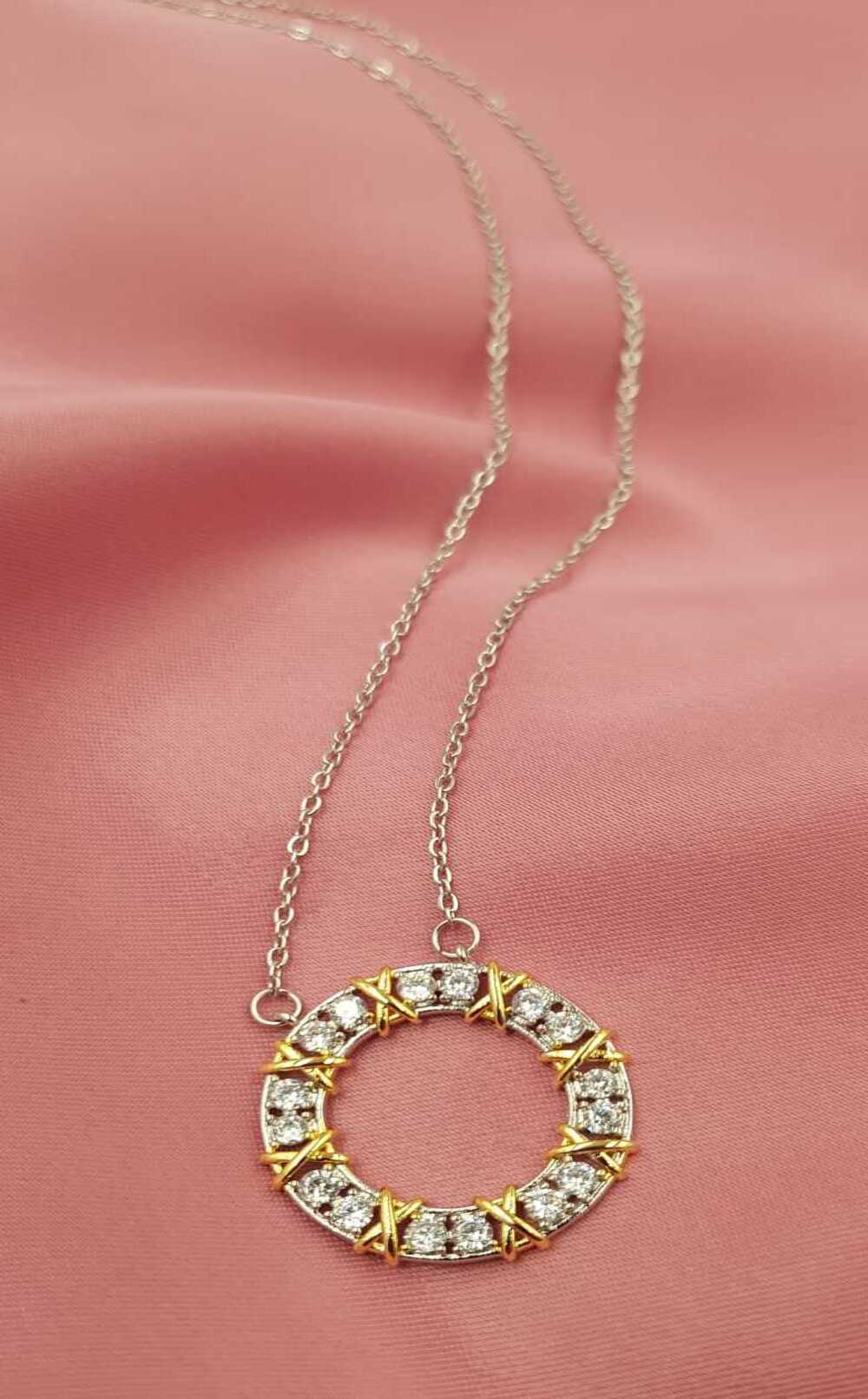 Vog Xuping Tiffany&Co Vip Kadın Micro Kaplama Swarovski Taşlı Çelik Kolye