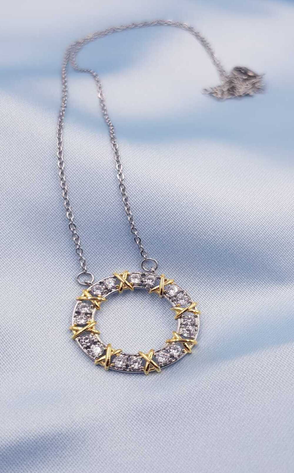 Vog Xuping Tiffany&Co Vip Kadın Micro Kaplama Swarovski Taşlı Çelik Kolye